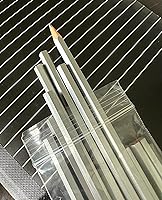 Vista 4 de RevMark Lápiz hexagonal plateado con plomo plateado, paquete de 12, fabricado en los Estados Unidos, marcado de calidad para trabajadores