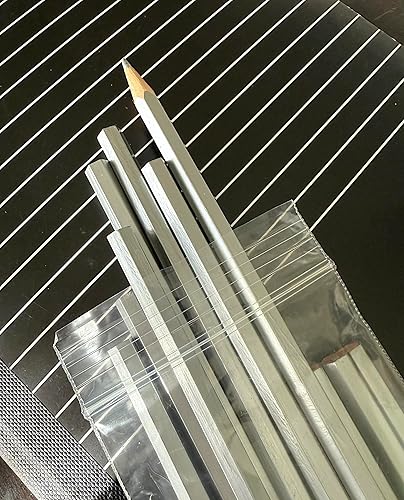 Miniatura 4 de RevMark Lápiz hexagonal plateado con plomo plateado, paquete de 12, fabricado en los Estados Unidos, marcado de calidad para trabajadores de la