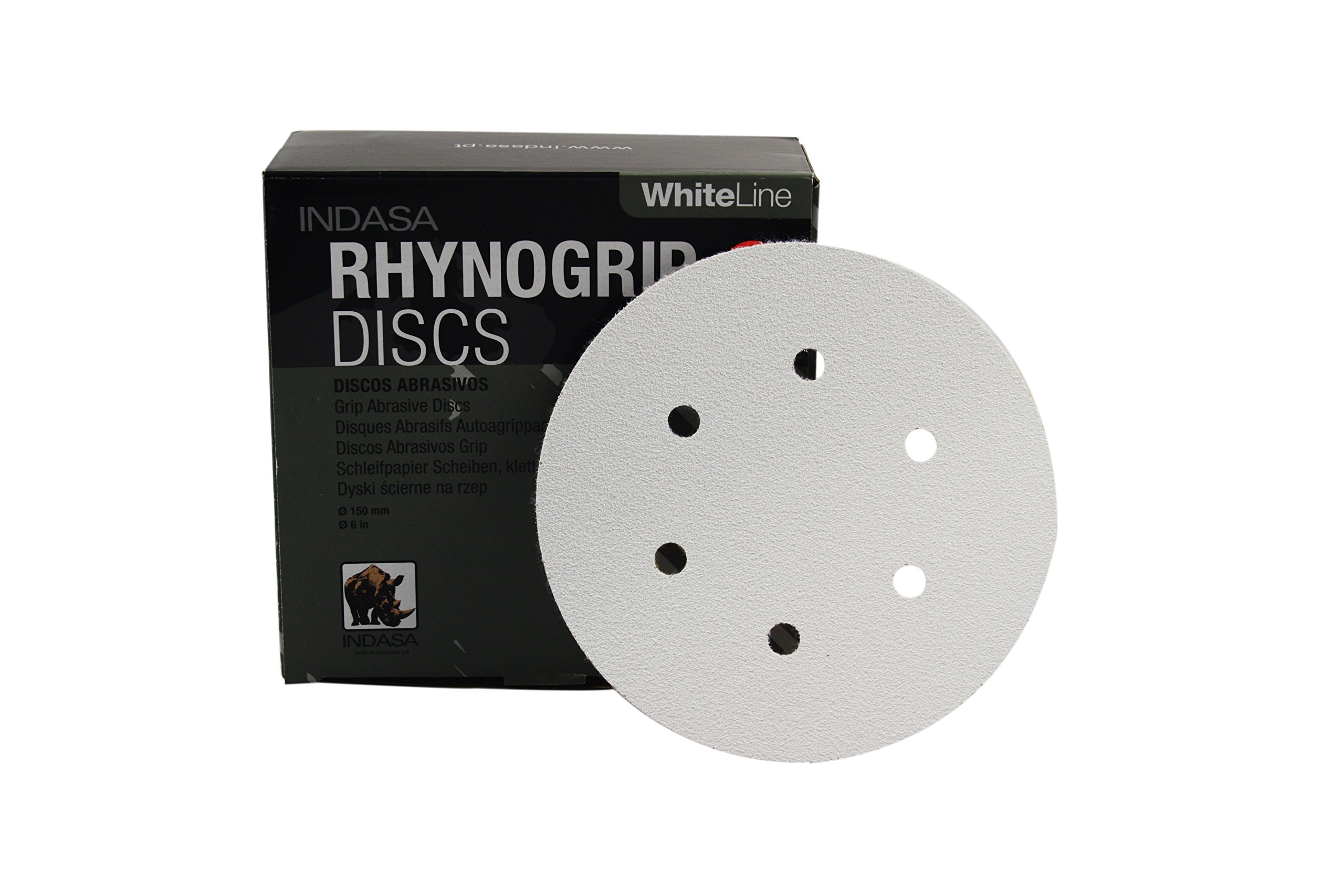 Indasa - Disco rhynogrip blanco line ø150 6f p80