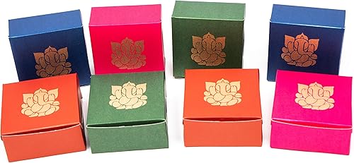 Miniatura 8 de Om - Cajas de papel coloridas impresas para dulces indios, galletas, golosinas, mithai, dulces, cajas de regalo hechas a mano, caja de Mithai a