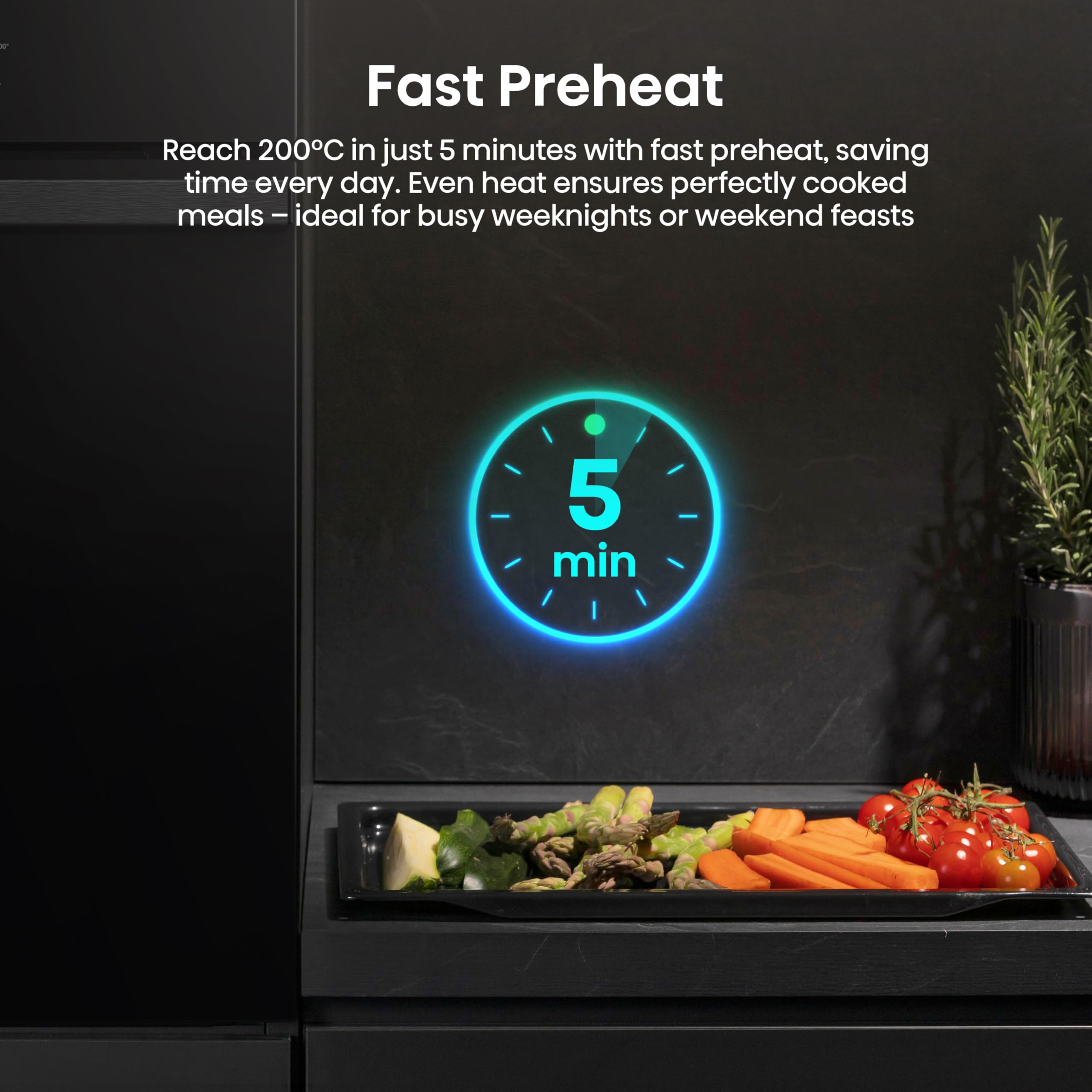 Hisense BI622ABPGUK - Built-in 77L Electric Single Oven - Stainless Steel with Even Bake, 300°C Pizza Mode, Frozen Food Mode, Steam Clean - A Rated, Extra Large — view 8