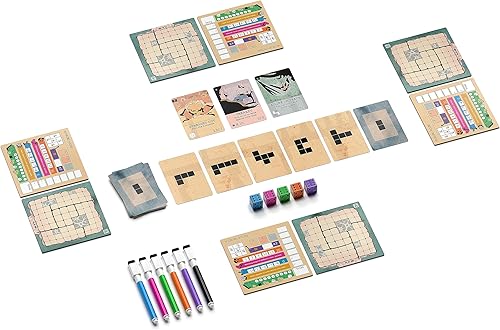 Miniatura 5 de Juego de mesa Mind Space - Polyomino Roll & Write - 1 a 5 jugadores - 30 minutos de tiempo de juego (espacio mental dados cerebrales y actualización