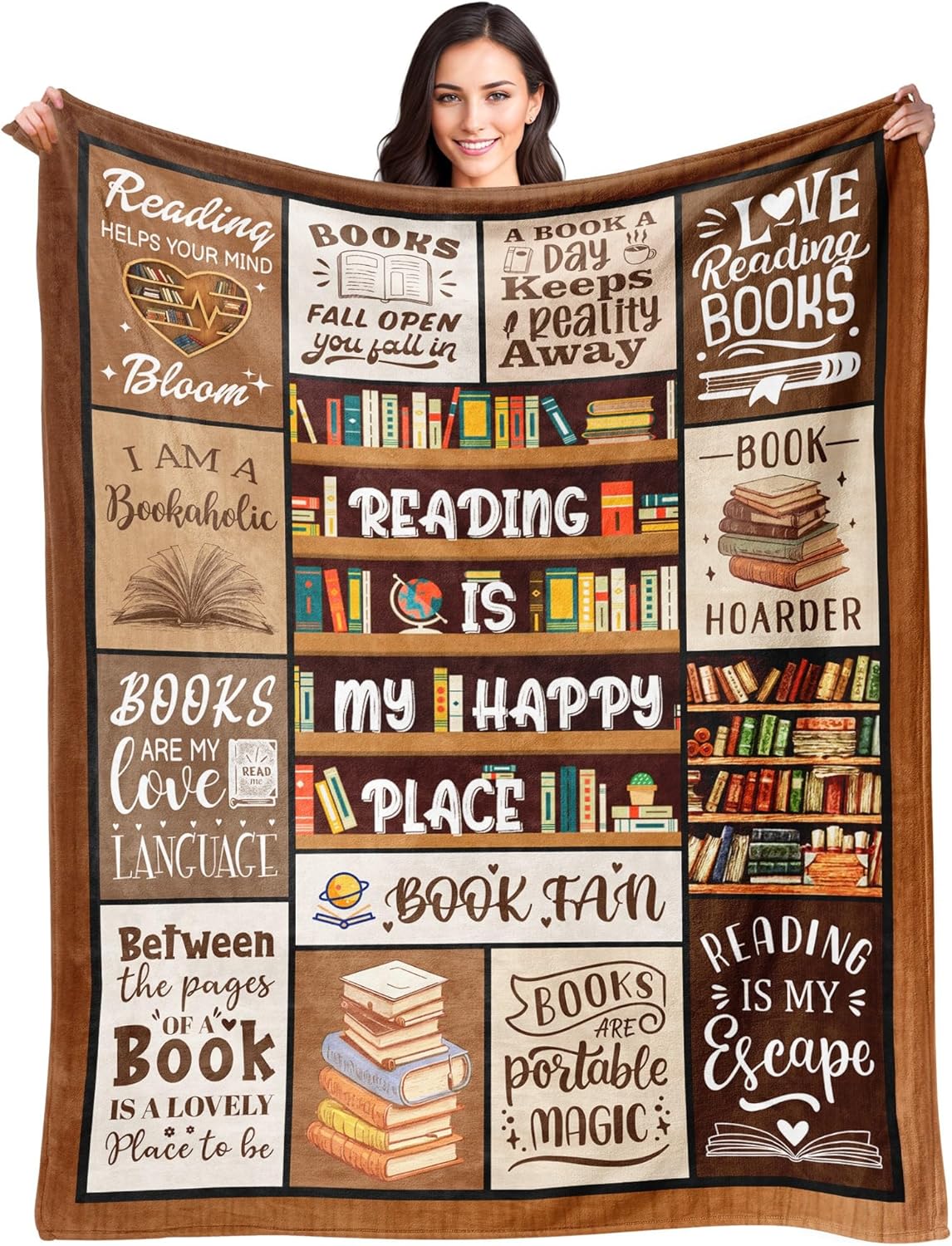 SIMILAR TO NOT EXACT Book Lovers Gifts - Gifts for Book Lovers Women - Gifts for Readers - Reading Blanket - Books Club Librarian Bookworm Bookish Blanket Present for Women - Christmas Graduation - Throw Blanket 50\"x60\" 50\"x60\" Booklover Gifts