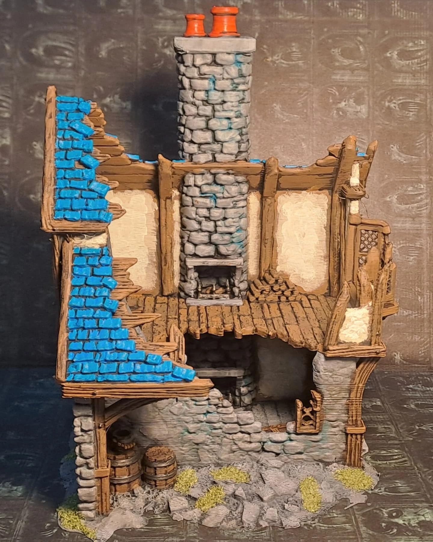 Ruined House - Scenery for Wargames and Fantasy Miniatures - 28mm/32mm - 3D Printed - Briarwood House 5 Ruins - Image 3