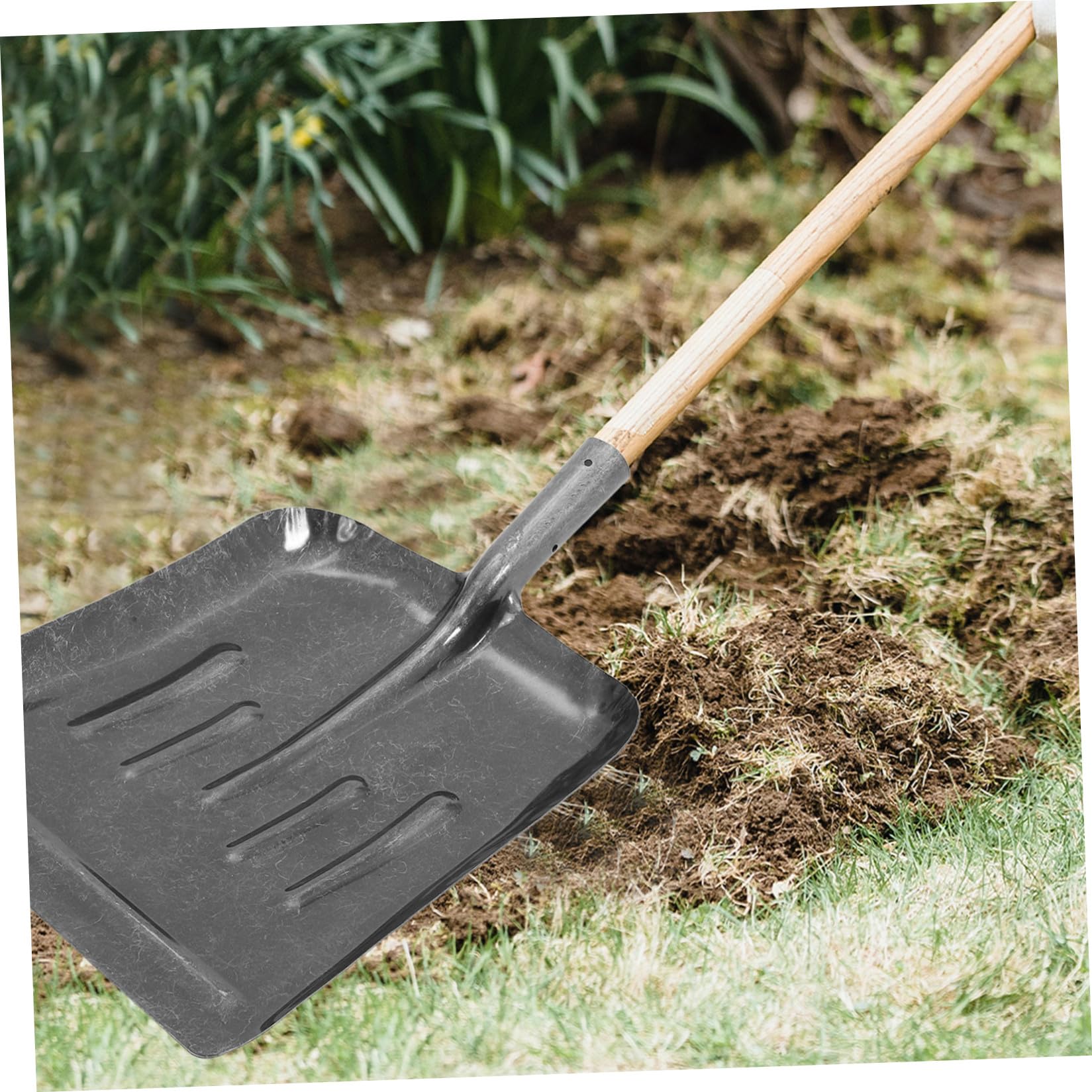 UPKOCH Multifunktionale Reinigungsschaufel rutschfeste Oberfläche aus Manganstahl Silber für Graben Schnee und Gartenarbeiten