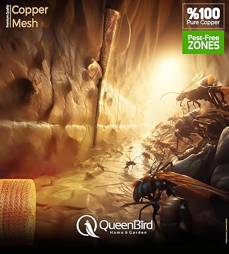 Miniatura 8 de QueenBird Control de roedores de malla de cobre, rollo de 5 pulgadas x 30 pies, cobre 100% puro para bloqueo de agujeros, destilación y bricolaje,
