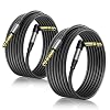 14 Inch TRS Instrument Cable 10FT 2-Pack, Premium TRS Cable-Noise Free and Long-Lasting Stereo 6.35 Balanced Interconnect Line for Electric Guitar, Bass, Keyboard, Speaker, Mixer, Amplifier