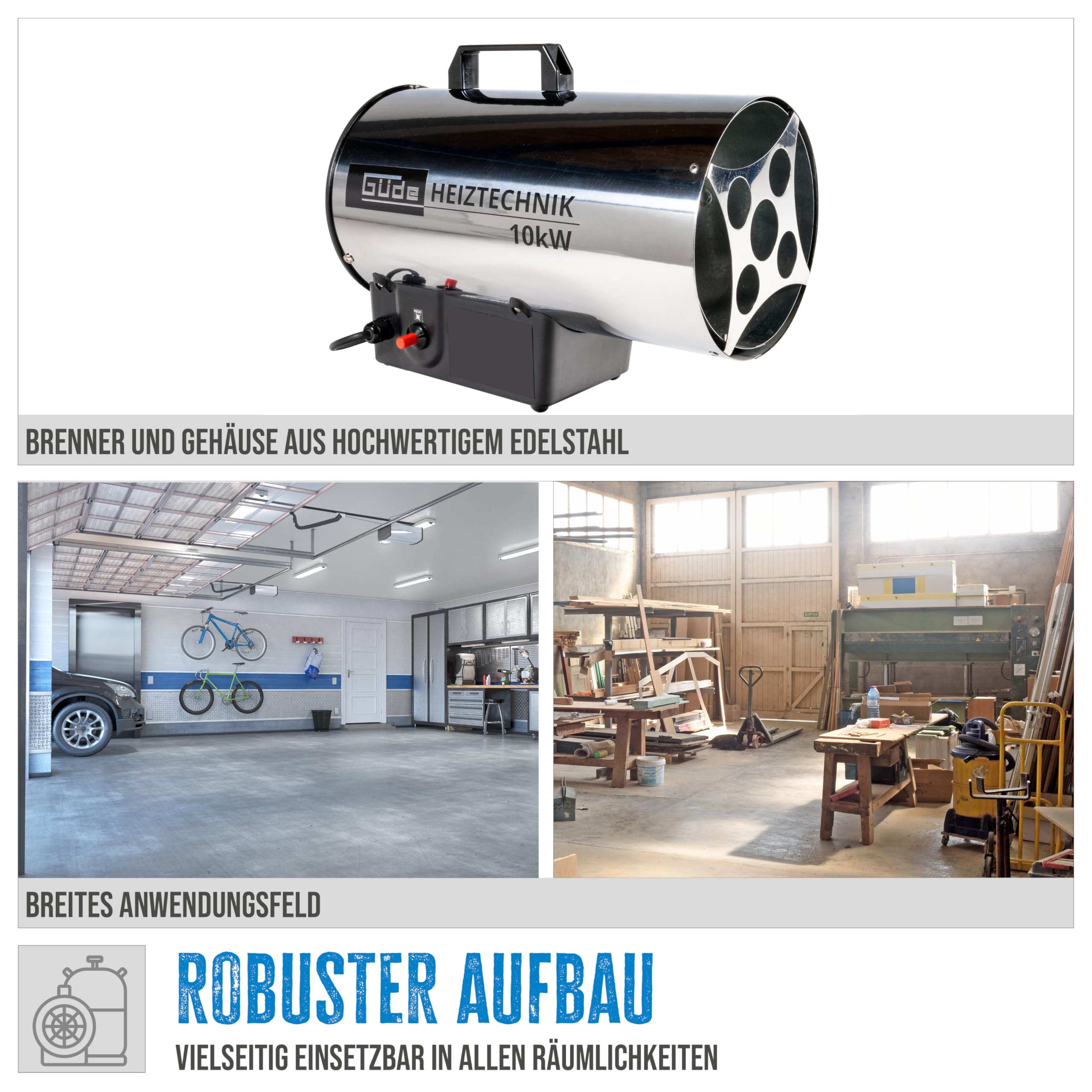 Güde 85005 dmuchawa gazowa GGH10 Inox 10 kW