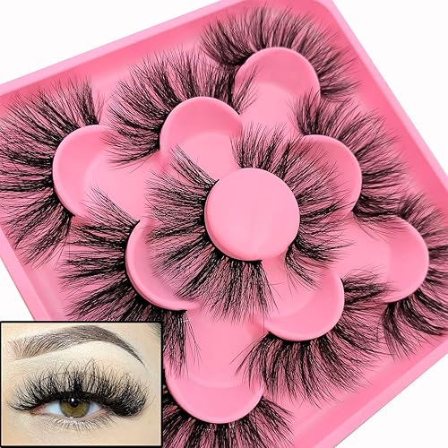Miniatura 3 de Pestañas postizas esponjosas de visón sintético, pestañas postizas delgadas, pestañas dramáticas y finas de 0.78 pulgadas de largo, volumen grueso,