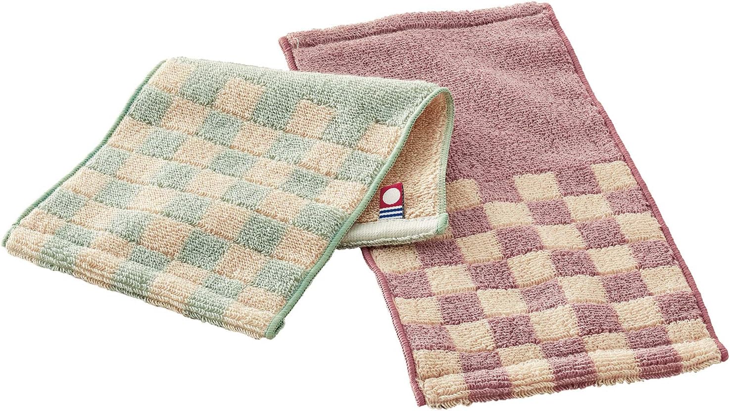 横田タオル ハンドタオル 本物 市松模様 約11 23cm 今治タオルブランド 2色入 ハーフタオルハンカチ