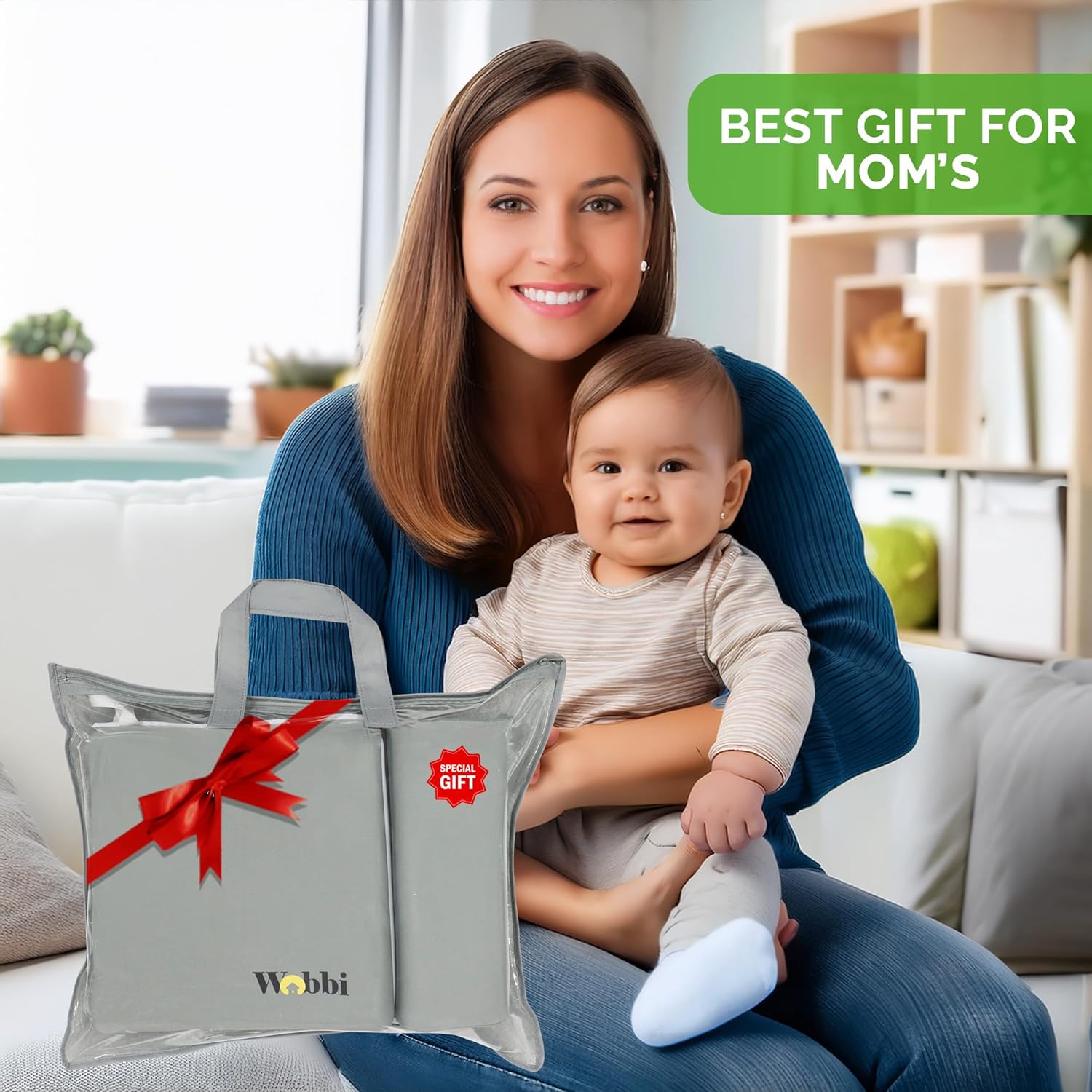 Baby Bath Kneeler and Elbow Rest Pad Set | 1.5" Thick Painless Memory Foam Knee Pad for Bathing Babies | 6 Suction Cups Non Slip Bathtub Kneeling pad with Toy Storage | Foldable & Quick Drying-Grey