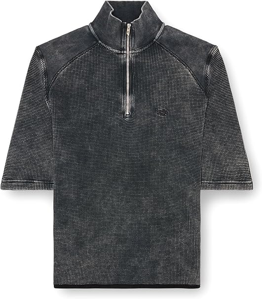 ★関税込★UMBRO★WAFFLE-LIKE FABRIC SHORT SLEEVE SWEATSHIRT 0946. Waffle Knit Oversized Tee - Space Grey – ASRV