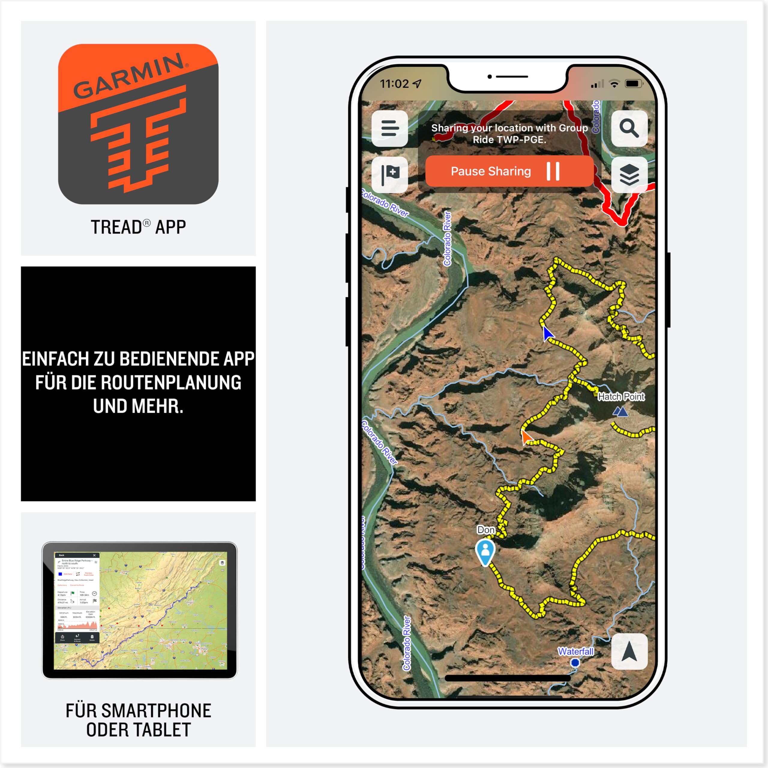 Garmin zūmo XT2 – wasserdichtes Motorrad-Navi für On- & Offroad mit ultrahellem 6“ HD-Touchdisplay und vorinstallierter EU-Karte, mit Adventurous Routing, Satellitenbildern, Schwarz
