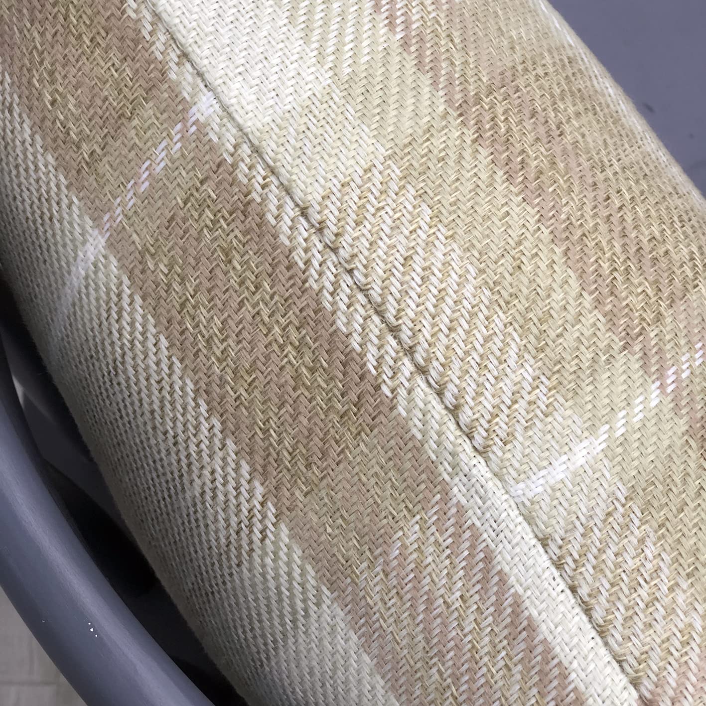 always4u Lot de 2 housses de coussin carrées à carreaux style écossais classique et durable pour canapé et chambre à coucher Beige 45 x 45 cm