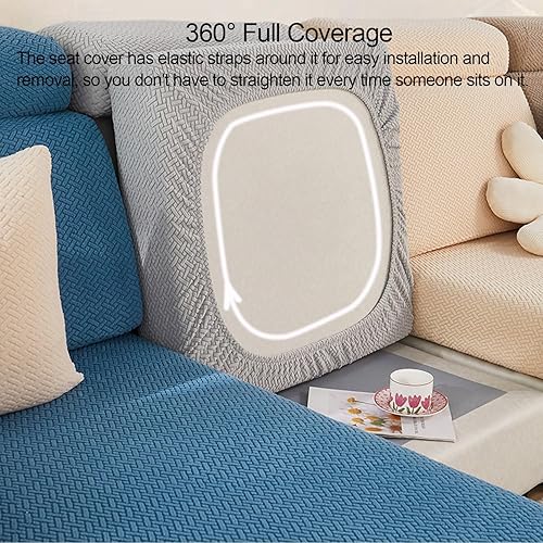 Miniatura 4 de Fundas mágicas para sofá mágico, fundas de cojín para sofá en forma de L, fundas elásticas universales (funda de diván, café)