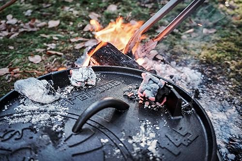 Miniatura 5 de Petromax Horno holandés de hierro fundido para cocinar u hornear al aire libre sobre una fogata o en la cocina del hogar, los utensilios de cocina