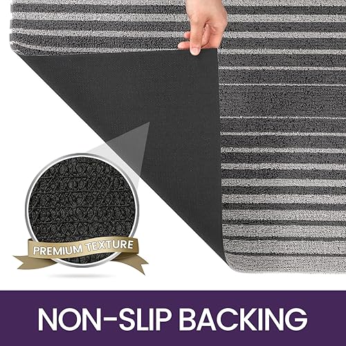 Miniatura 4 de DEXI Duraloop - Tapete de puerta para interiores y exteriores, tapete resistente para entrada, puerta delantera, patio, 24 x 35.5 pulgadas, rayas