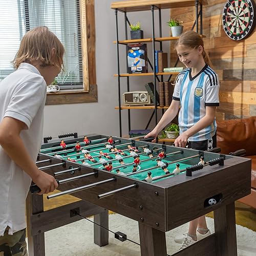 Miniatura 8 de EastPoint Sports Classic Sport - Mesa de futbolín Fairmont de tamaño mediano de 48 pulgadas, fácil instalación, color gris