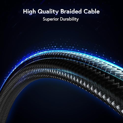 Miniatura 4 de Cable Ethernet CAT 8, 25 pies, 40 Gbps 2000 MHz trenzado SFTP RJ45