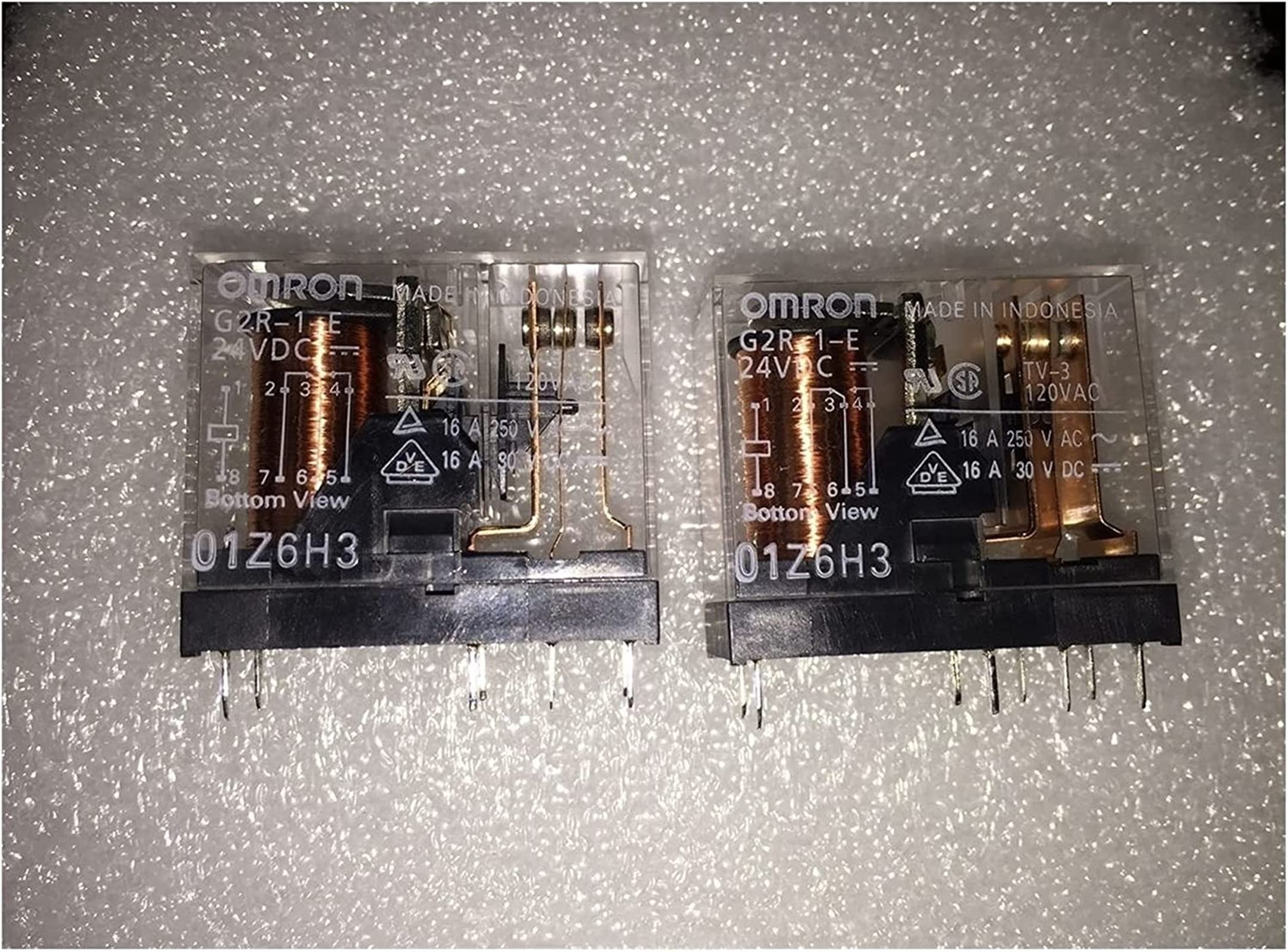 Relé G2R-1-E-24VDC componente electrónico 16A conmutador de 8 pines para circuito impreso