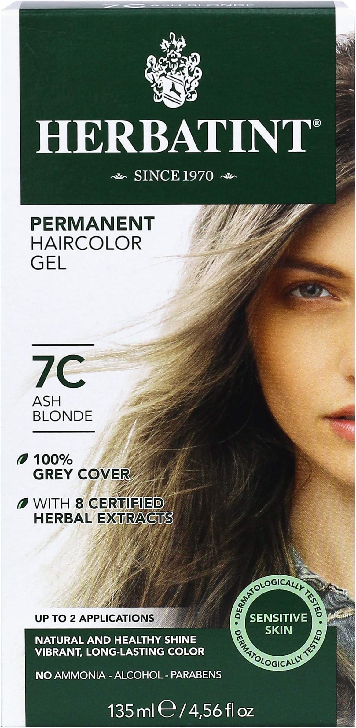 Haircolor Gel, 7C Ash Blonde, 4.56 Fluid Ounce