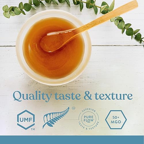 Miniatura 6 de Manuka Honey New Zealand - MGO 50+ Miel multifloral de Mênuka, 100% pura de Nueva Zelanda cruda de Mênuka de Nueva Zelanda, 17.6 onzas (17.64oz)