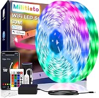 Militisto 30M RGB LED Szalag WiFi Okos Világítás Alexa Google Assistant Kompatibilis Zeneszinkron Távirányítóval 2x15m 1