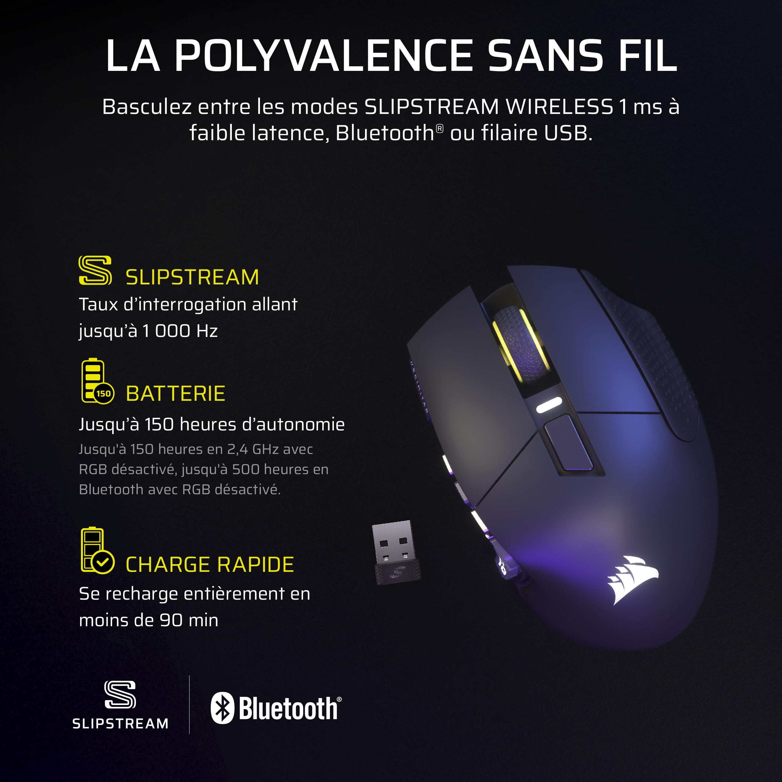 Corsair Scimitar Elite Wireless SE MMO Souris de Jeu, 33 000 DPI – Gunmetal | 16 Boutons Programmables, Adjustable Key Slider, Elgato Virtual Stream Deck, 1K Hyper-Polling, Jusqu'à 150h de Batterie