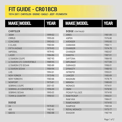 Miniatura 4 de Scosche Arnés de instalación de radio CR01BCB con conectores compatibles con vehículos seleccionados Chrysler, Dodge, Jeep y Plymouth 1974-2003 no