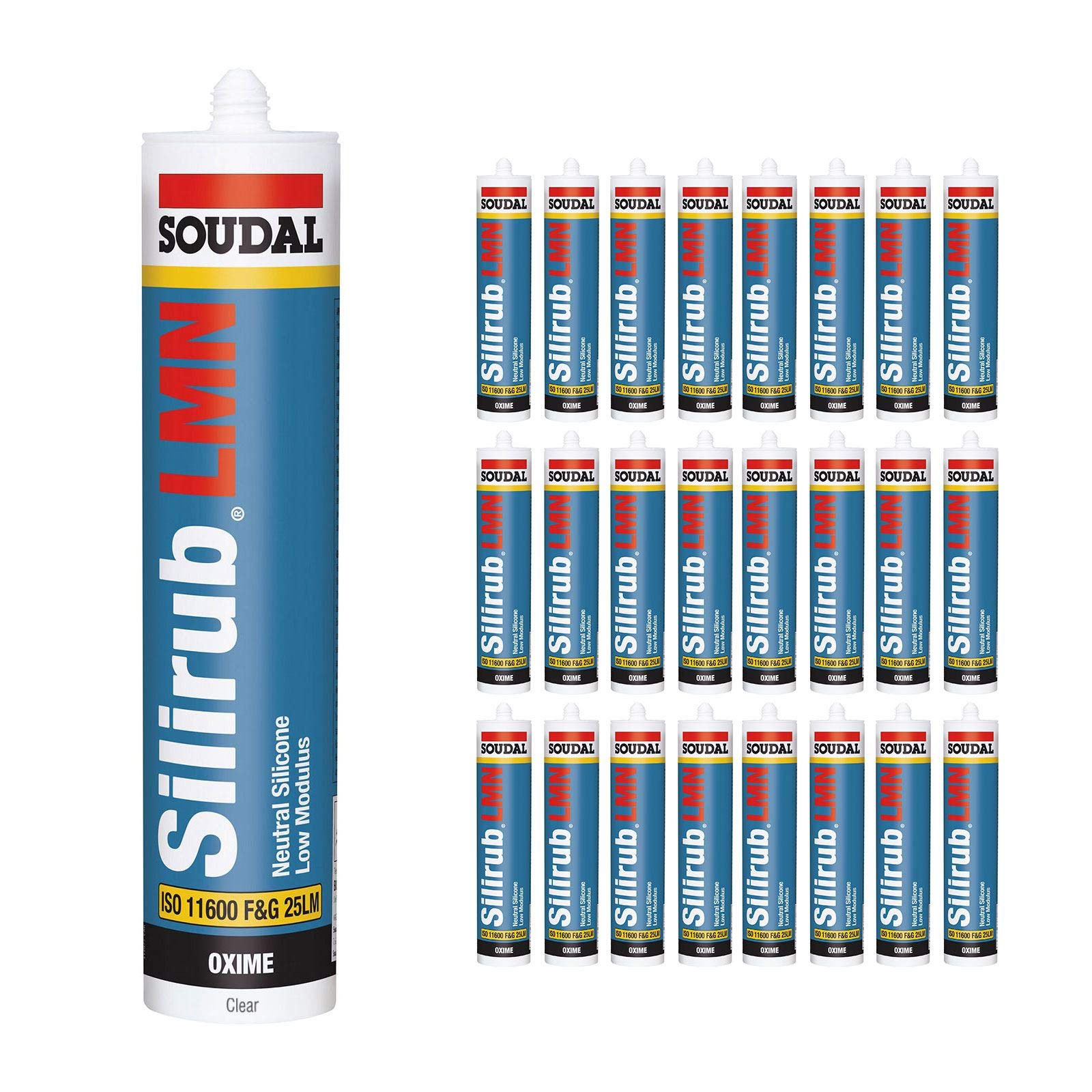 Clear Soudal Silicone Sealant Slirub LMN All Purpose External Low Modulus Neutral Cureal Low Modulus Neutral Cure
