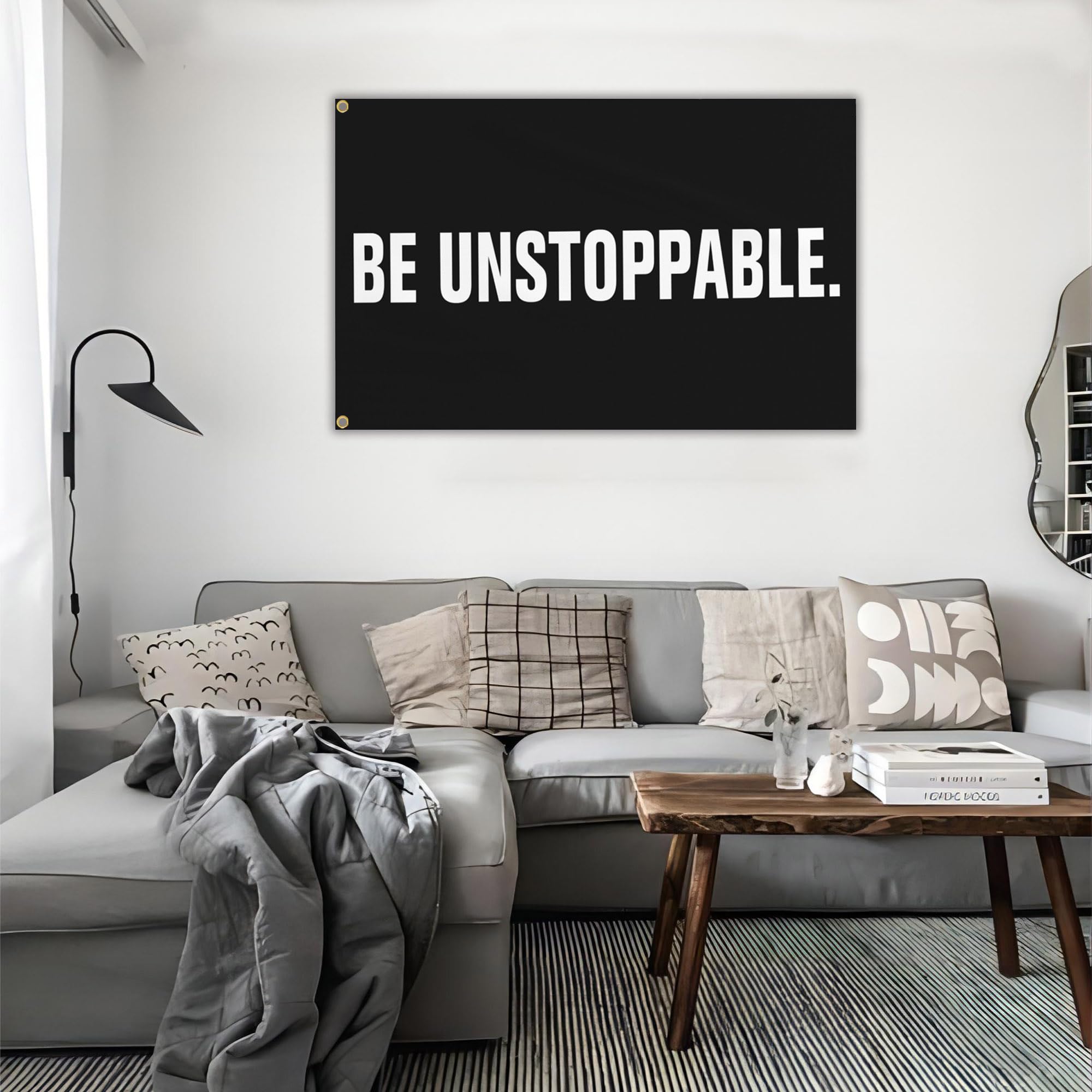 Drapeau Motivation Mike Tyson 'Be Unstoppable' – 90 X 150 Cm, 4 œillets, Décoration Gym, Garage, Bureau, Homme - 9