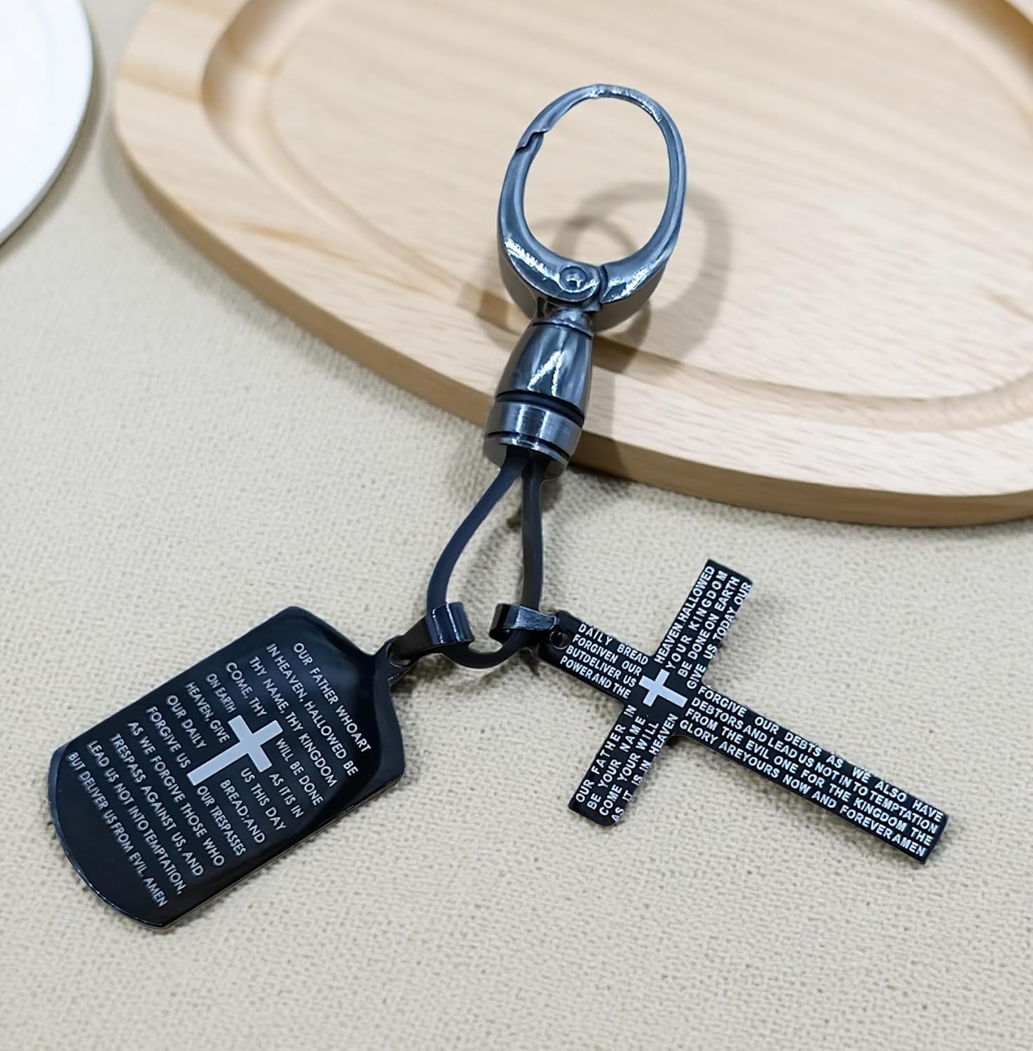 Keychain Gifts for Men Gifts for Men Women Teens Bible Verse Cross Keychain Baptism Confirmation Christian Religious - Image 9