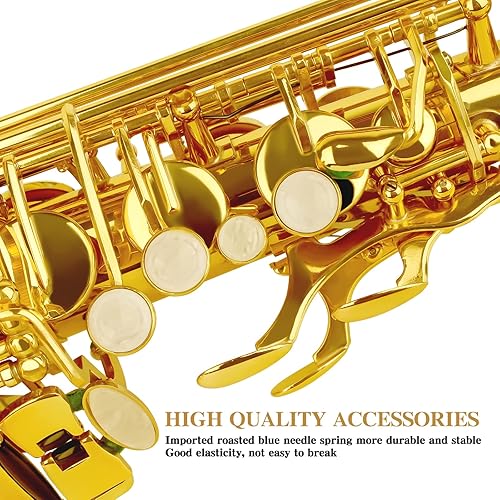 Miniatura 6 de SLADE Saxofón alto Eb para estudiantes principiantes, dorado, WSS948