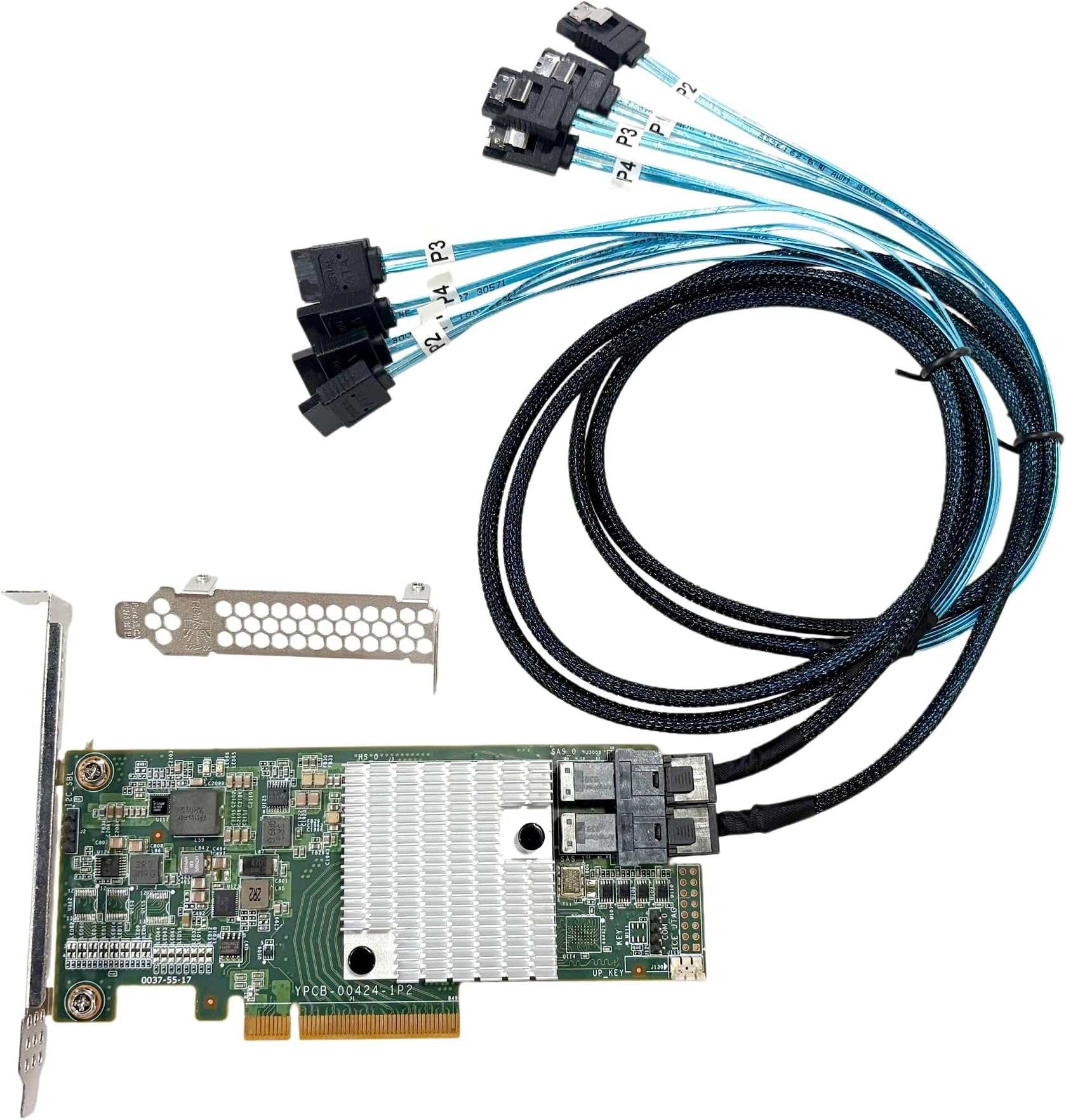 9300-8I SAS3008 12Gbps SATA/SAS 8-Port HBA IT Mode ZFS FreeNAS unRAID+2*SFF-8643 SATA Cable