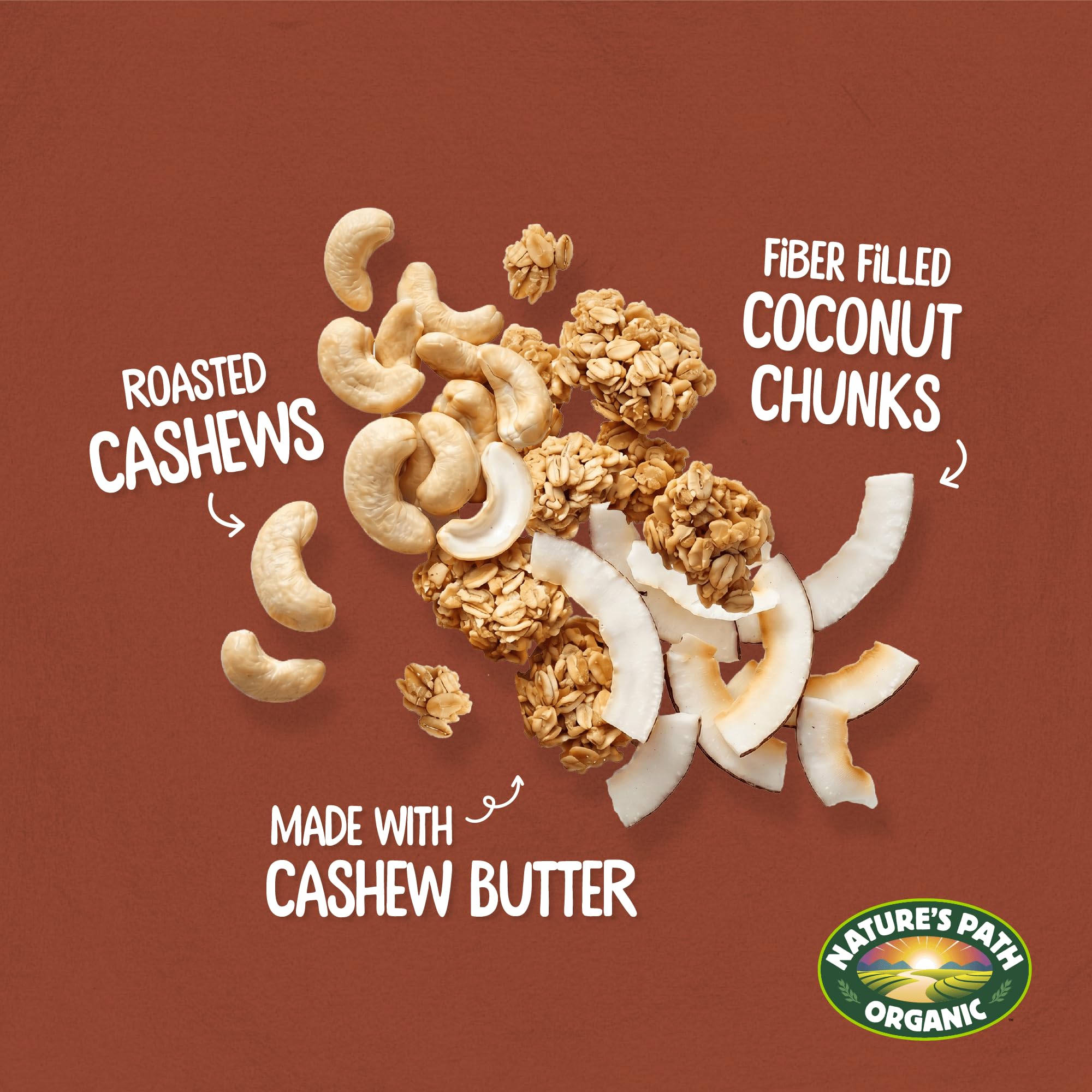 Nature's Path Organic Gluten Free Coconut and Cashew Butter Granola, 11 Ounce (Pack of 8), Non-GMO