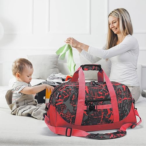Miniatura 7 de Stumdo Kids - Bolsas de lona para niños, tamaño de mano e ideal para práctica escolar o viaje durante la noche, bolsa de fin de semana para viajes