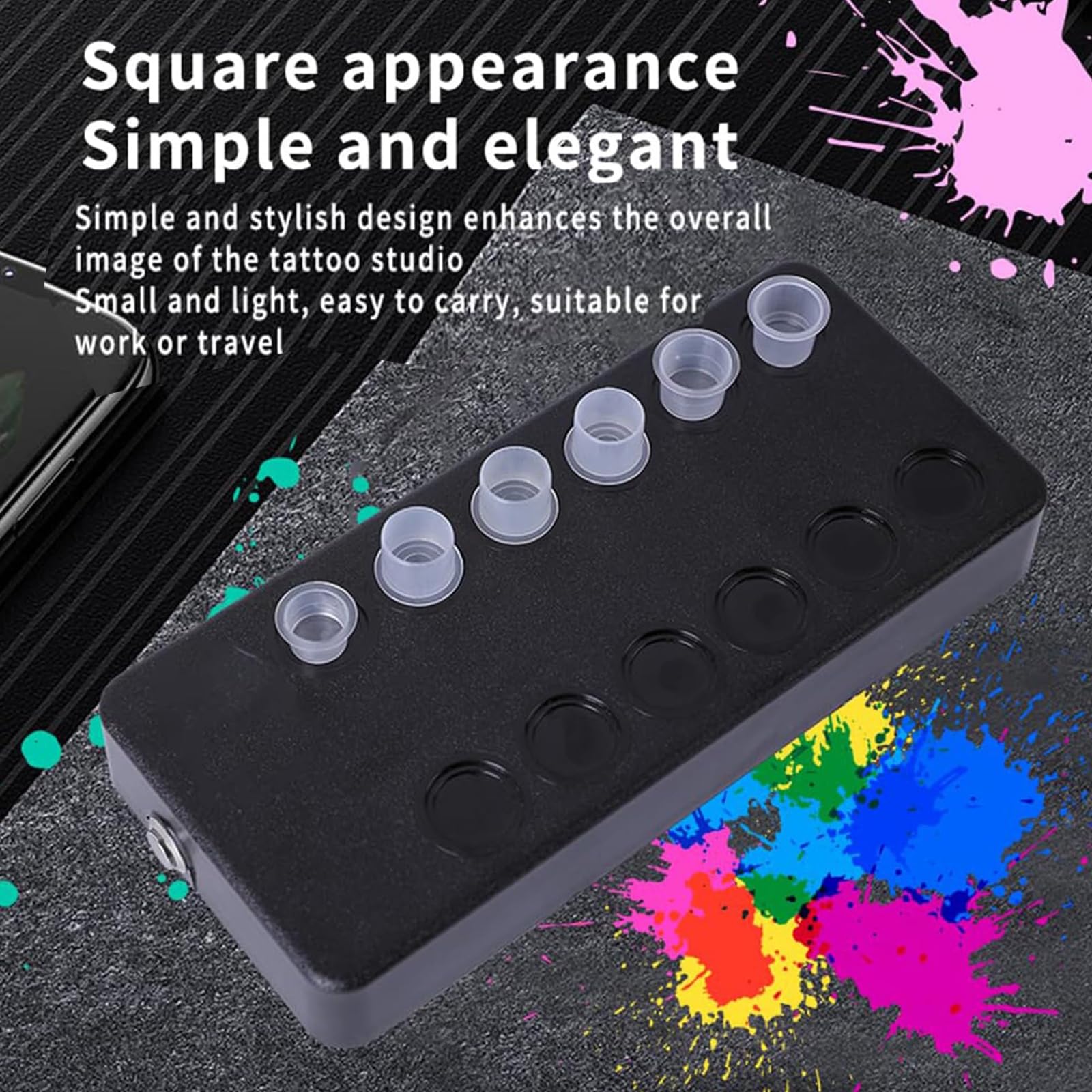 Mezclador De Pigmentos De Tinta De Tatuaje, Máquina De Mezclado De Tinta Eléctrica, Puede Contener 12 Tazas De Color, Equipar 40 Tazas De Color Y 200 Varillas Magnéticas