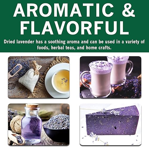 Miniatura 3 de SPICES VILLAGE Lavanda, cogollos de lavanda seca, 2 onzas, té de hierbas, popurrí, confeti de boda, almohada, Kosher, sin gluten, vegano, sin OMG,