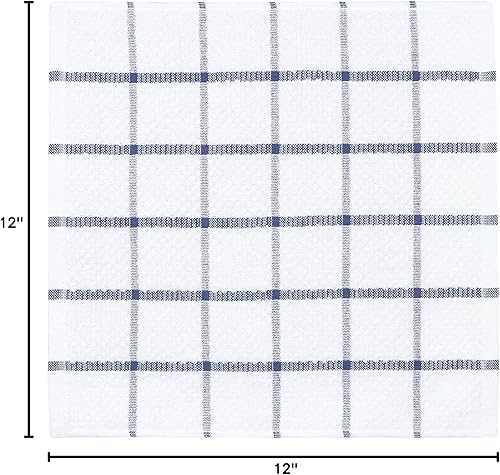 Miniatura 8 de HFGBLG Juego de 8 paños de cocina de algodón para lavar la cocina, paños de cocina, paños de limpieza ligeros y suaves, 12 x 12 pulgadas (cuadros