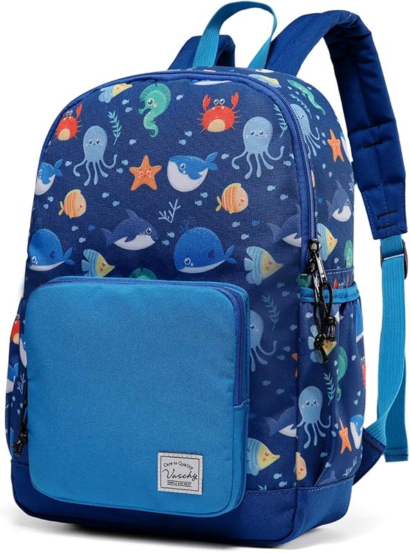 Mochila Criança, VASCHY Mochila para Menino Mochila Escolar Leve e Resistente à água Mochila Pré-escolar para Meninos e Meninas Alça de Peito em oferta na Shopee