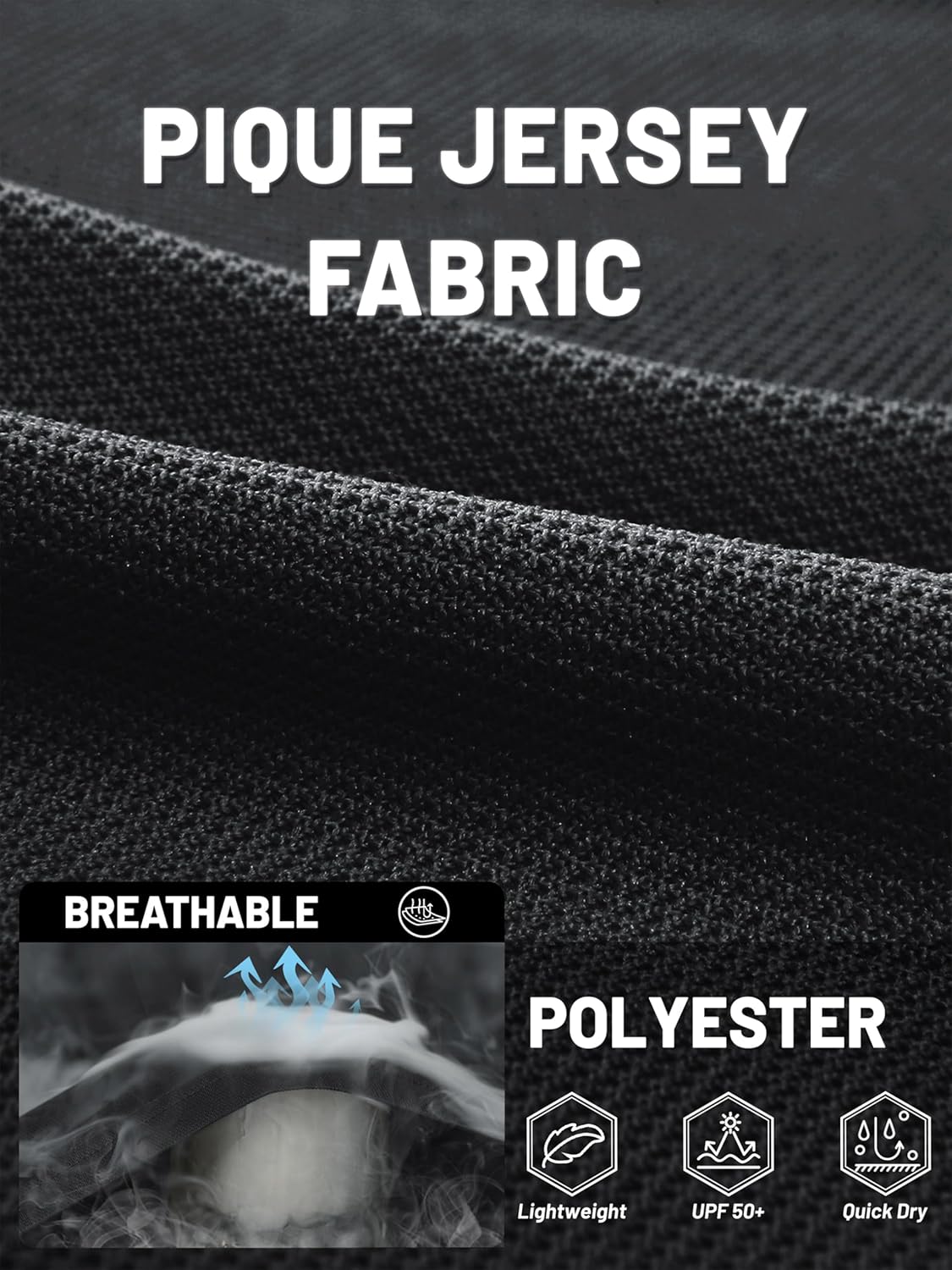 TACVASEN Polo Shirts for Men Dry Fit Short Sleeve Tactical Performance Collared Shirt Light UPF 50+ Work Golf Polos - Image 6