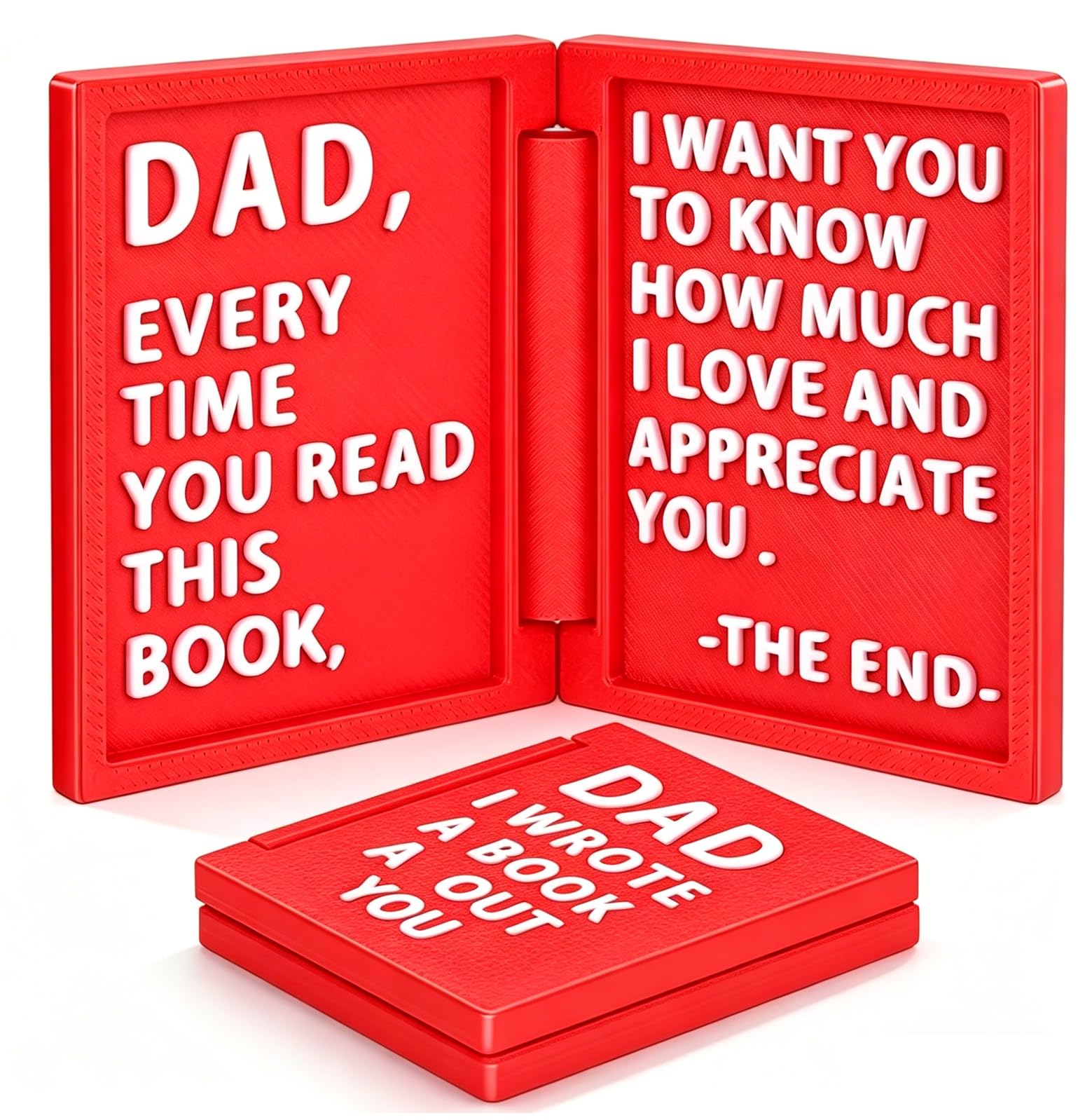 Dad Gifts Fathers Day Appreciation Gifts From Son Daughter Desk Decoration Sign Stand I Love You 3D Printed Gift I Want You To Know How Much I Love and Appreciate You for Fathers Day Dad Birthday