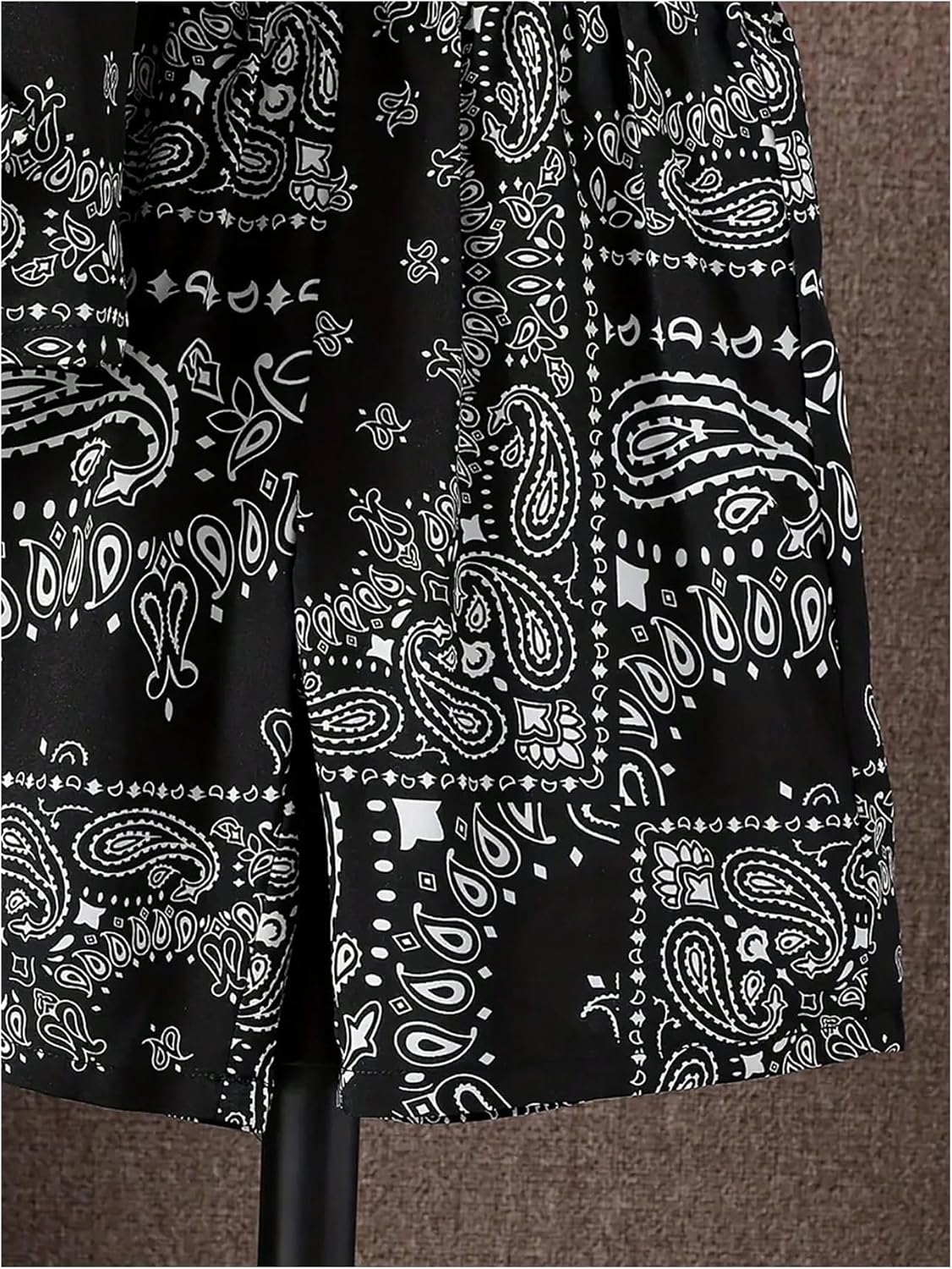 GORGLITTER Boy's 2 Piece Outfits Paisley Short Sleeve Button Down Shirt and Shorts Set - Image 5