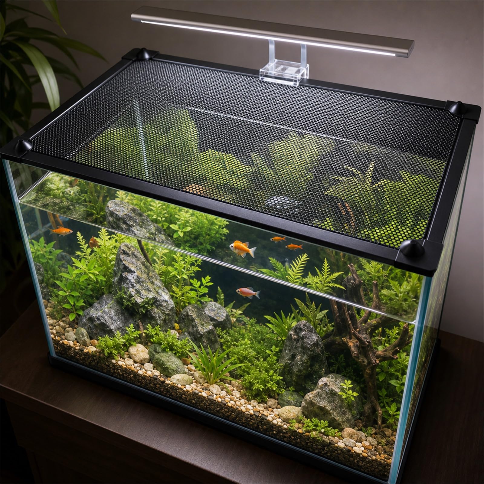 Magnetische Aquariumabdeckung,Aquarium Abdecknetz Magnetisch,Aquarium Bildschirm Top Abdeckung,Sicheren Halt,verhindert,DASS Fische herausspringen,für Fische,Reptilien,Schildkröten