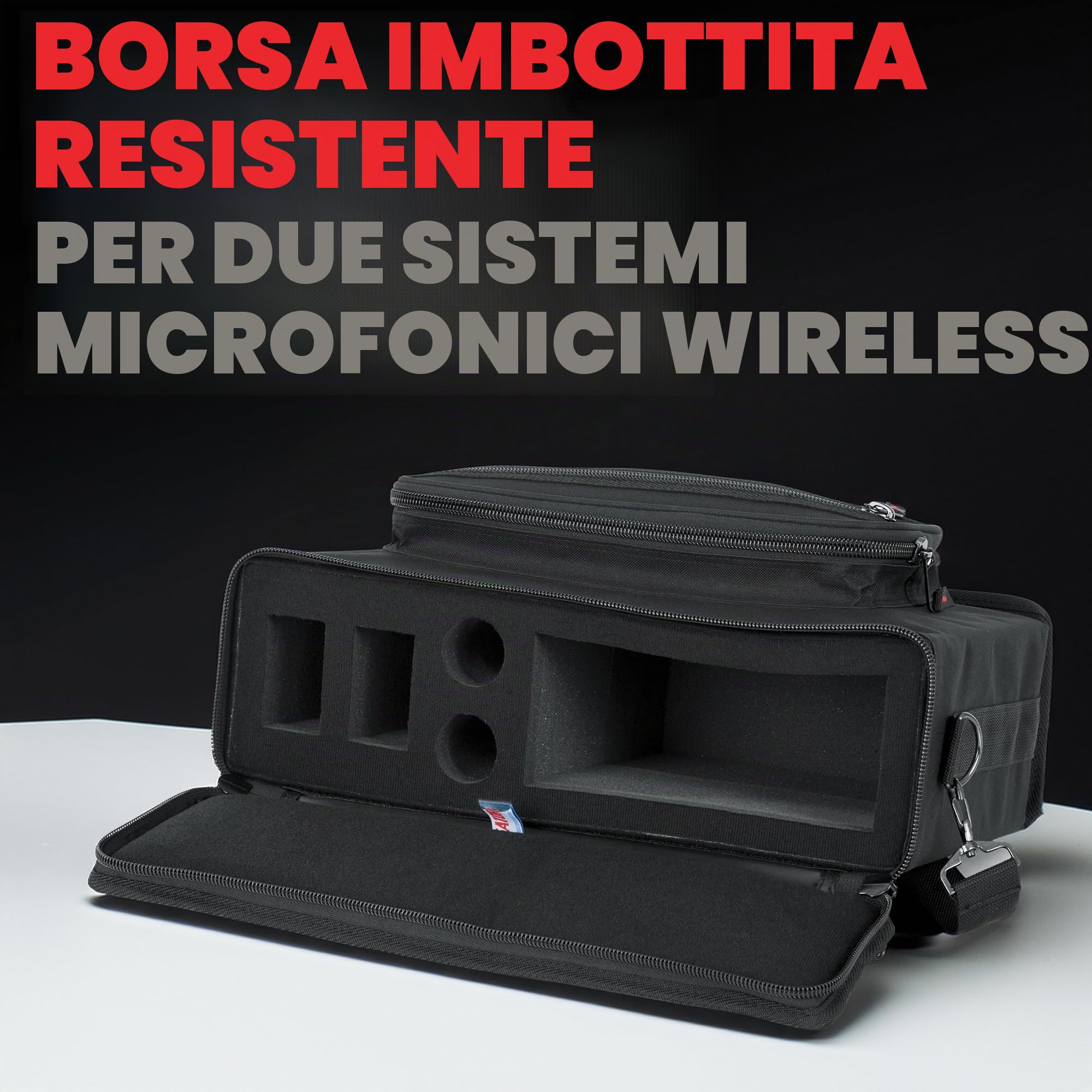 Gator GM-2W - borsa per sistema wireless doppio handheld