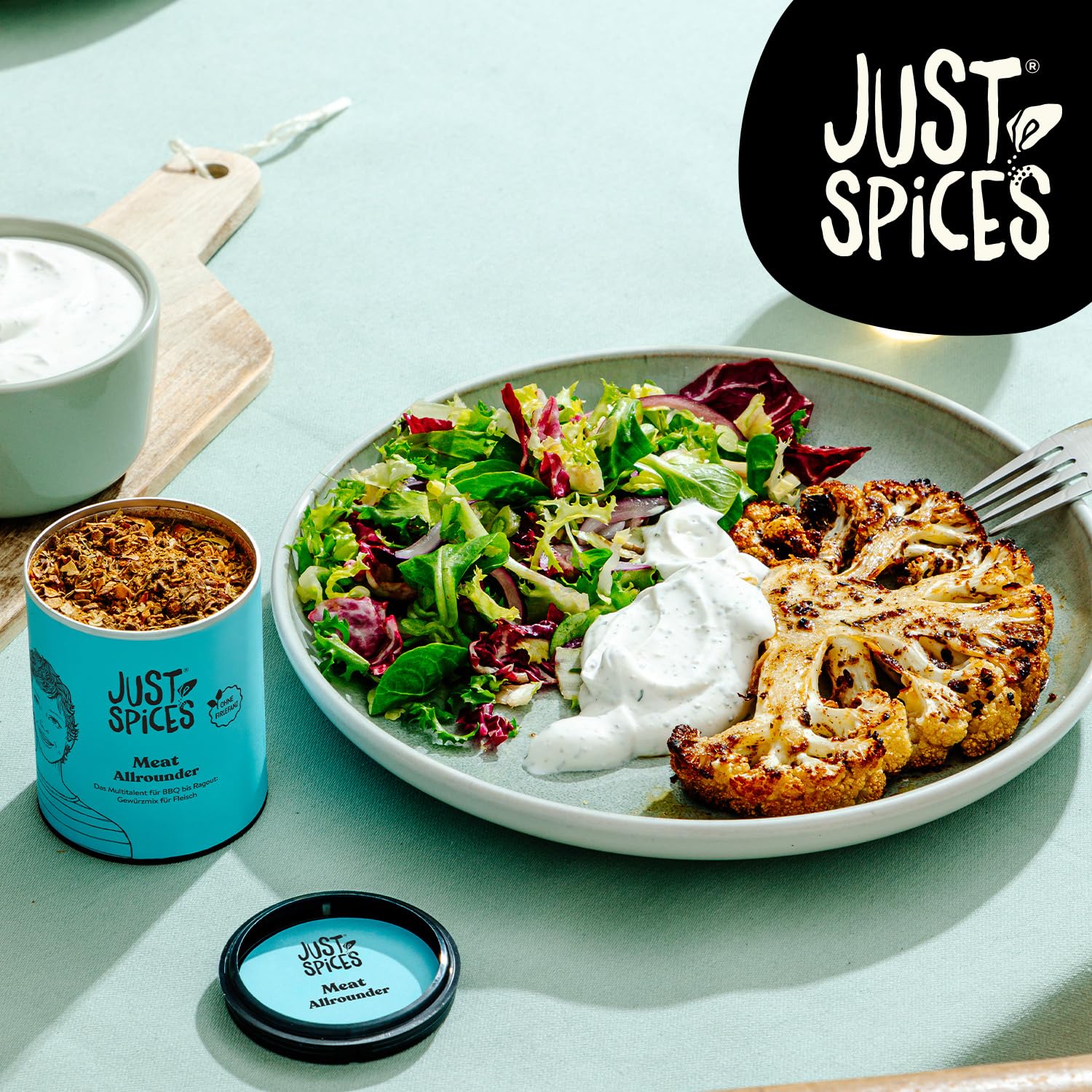 Just Spices Allrounder Gewürzbox 8 vielseitige Gewürzmixe Holzbox