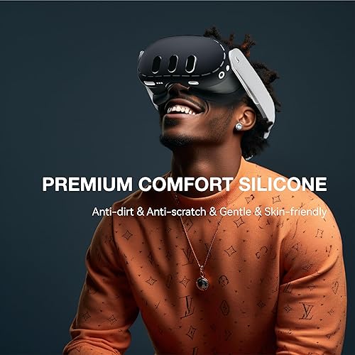 Miniatura 6 de VR Face Pad Cover and VR Shell Cover and Lens Cover Protector for Meta Quest 3 Accessories, VR Headset Covers Set for Oculus Quest 3 Headset (Black)