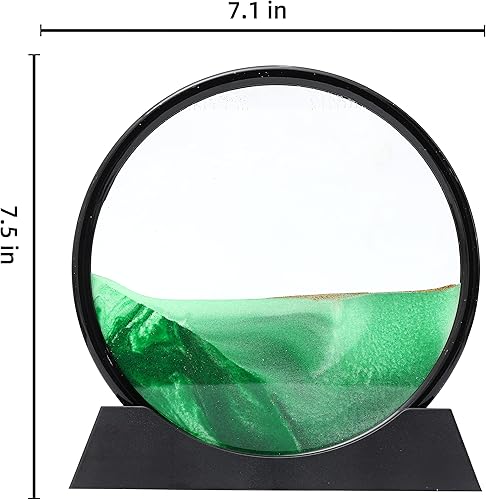 Miniatura 8 de ZYKKGEY Arte de arena móvil de mar profundo 3D,Decoración de trabajo relajante de escritorio en casa oficina,Imagen de arte de arena en movimiento