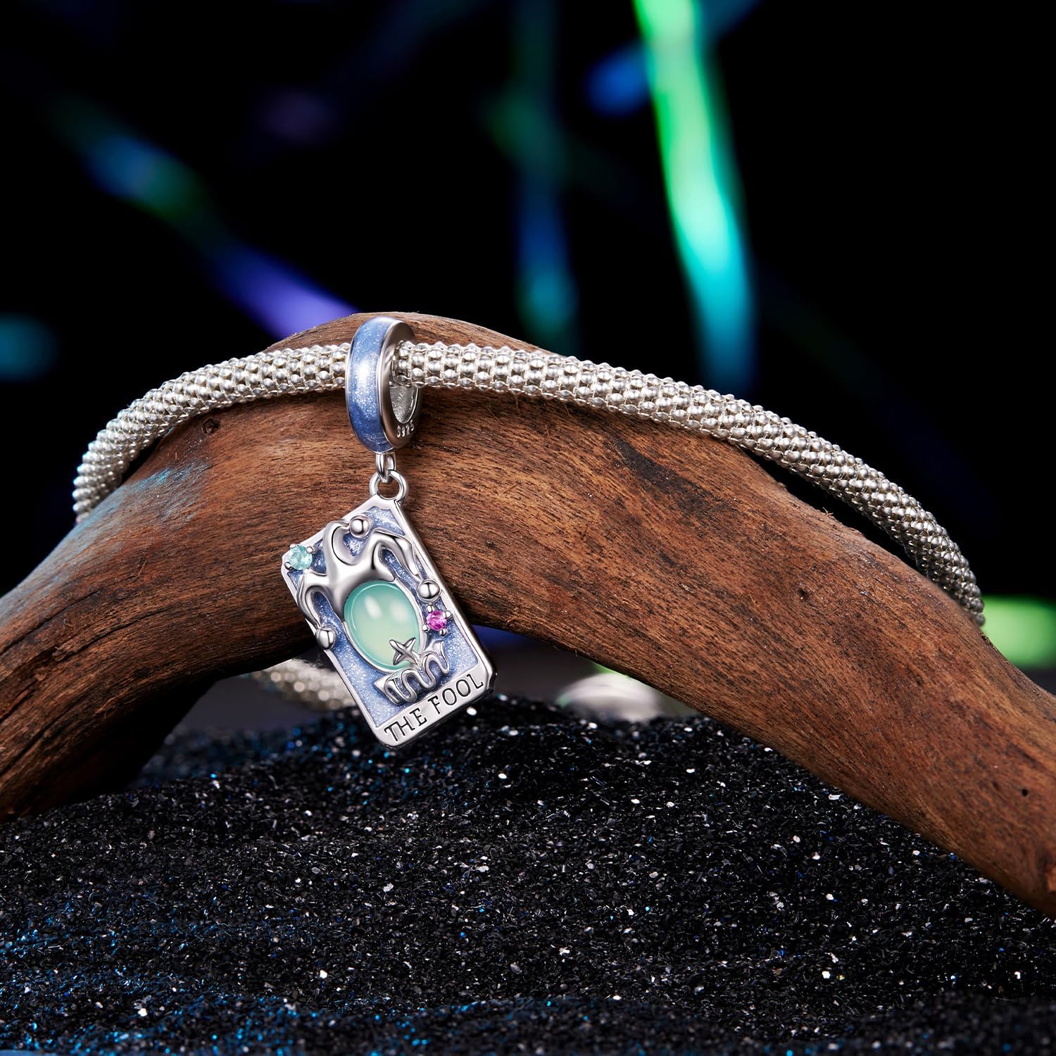 Tarot Card — The Fool Charm, 925 Sterling Silver Charm Bracelet Accessory, Compatible with Pandora Bracelet Neckalce