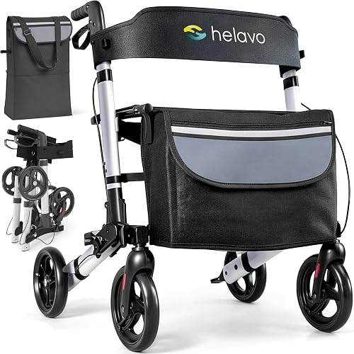 déambulateur 4 roues pliable léger pour adulte Helavo